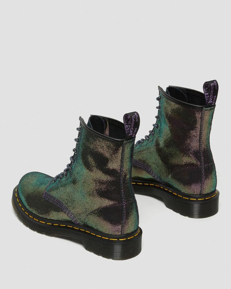 Dr Martens 1460 Disco Iridescent Suede Veterlaarzen Dames Paars | NL 616XYU